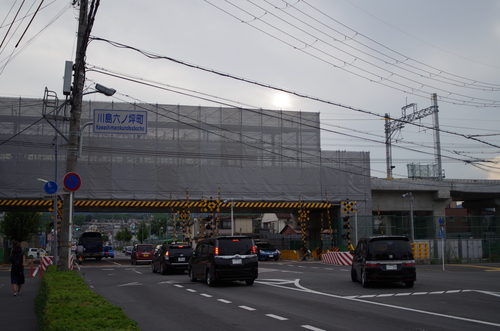 阪急洛西口駅付近高架化工事